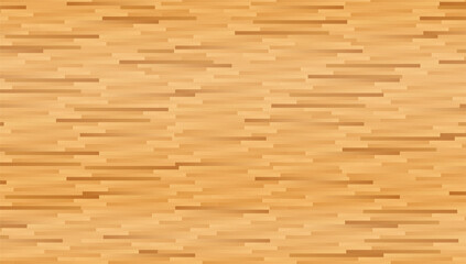 wooden parquet flooring background. Indoor sports playground top view for active recreation. Vector