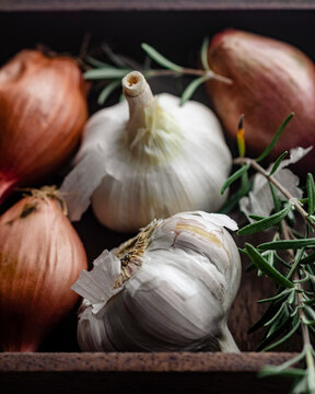 Shallots and garlic