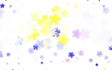 Obraz na płótnie Canvas Light Blue, Red vector doodle background with flowers.