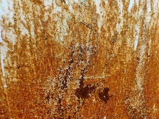 Rusty iron surface: a closeup