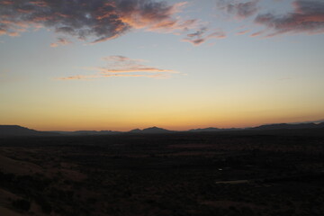 sunset in the mountains