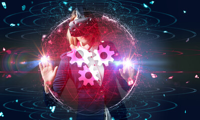 Business, Technology, Internet and network concept. Automation Software Technology Process System.