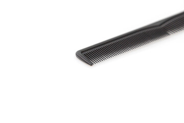Black barber comb isolated