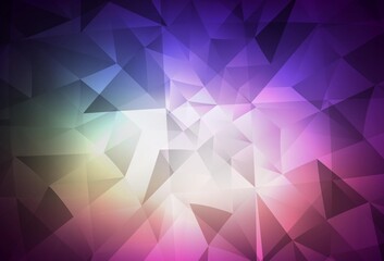 Fototapeta premium Dark Pink, Green vector low poly texture.
