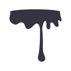 drip ink blot monochrome style flat