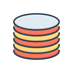 Color illustration icon for layer