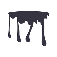 drip ink blot monochrome style flat icon