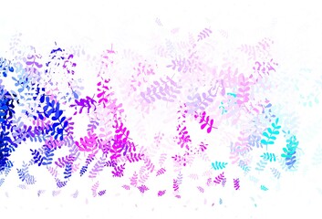 Light Multicolor vector elegant template with leaves.