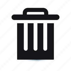 Trash can line icon with modern design. Flat style for graphic design template. suitable for logo, web, UI, mobile app. Eps 10 vector illustration.