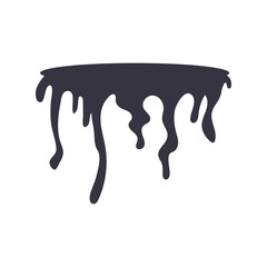 drip ink blot monochrome flat style icon