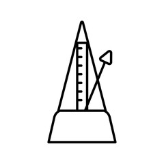psychologist metronome with pendulum line style icon