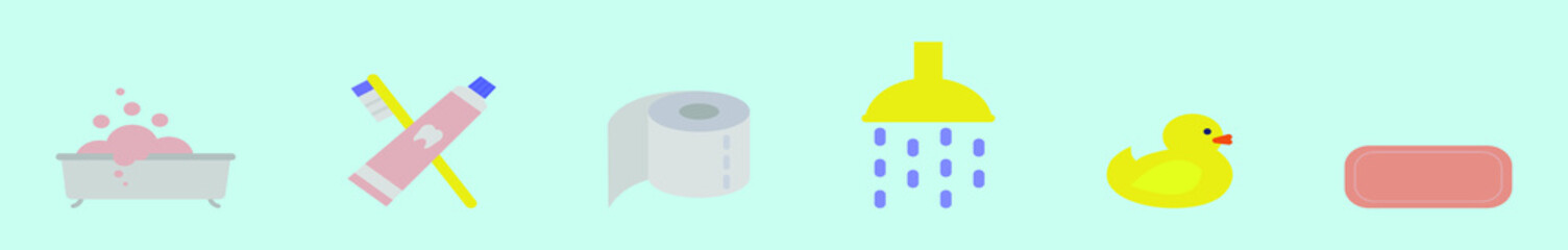 set of soap cartoon icon design template with various models. vector illustration isolated on blue background