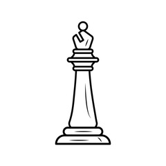 bishop chess piece line style icon