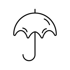 umbrella weather line style icon