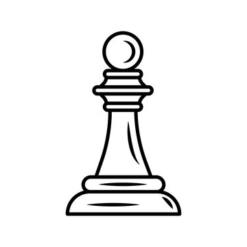 Pawn Chess Piece Line Style Icon