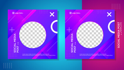 Minimalist social media post, colorful, perfect for your business, re-editable, eps 10