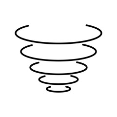 twister wind weather line style icon