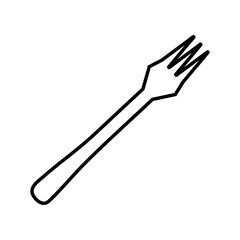 fork kitchen cutlery line style icon