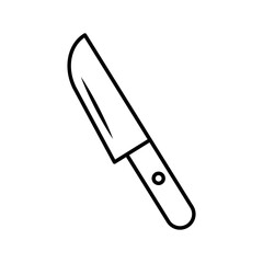 kitchen knife cutlery line style icon