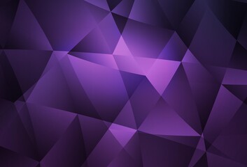 Dark Purple vector gradient triangles template.
