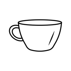 cup kitchen utensil line style icon