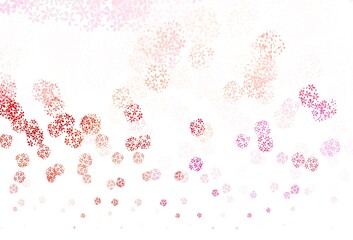 Light Pink, Red vector natural background with leaves.