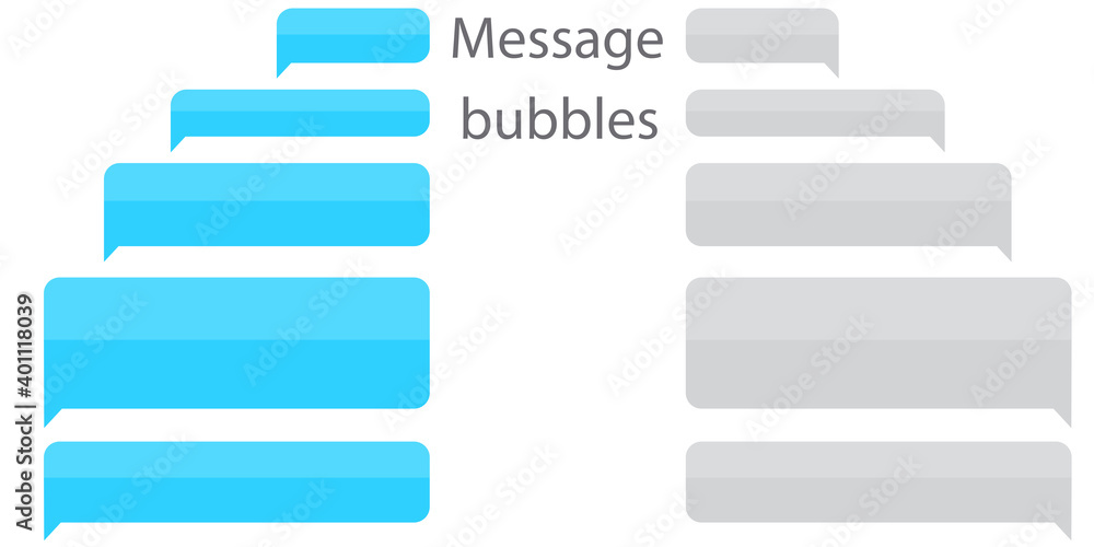 Poster chat messenger set icon. bubble set icon vector illustration. social media web element. talk interfa