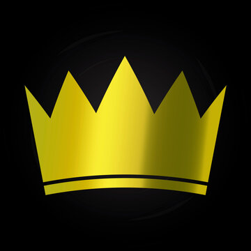 Royal golden crown black background for banner design. Vector background. Luxury vector illustration. Stock image. EPS 10.