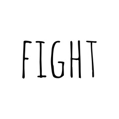 ''Fight'' Lettering