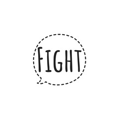 ''Fight'' Lettering