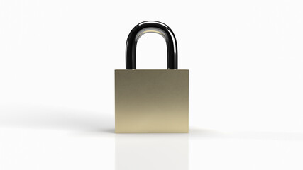 The master key on white background for security content 3d rendering..