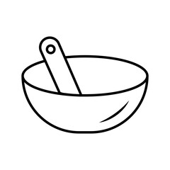 kitchen cup and spoon utensil line style icon