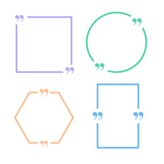 Colorful Quote template set on white background.