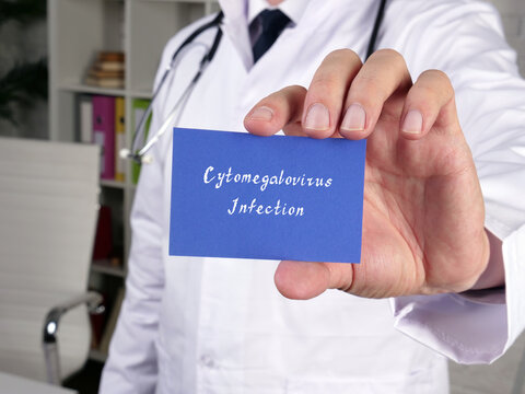 Health care concept meaning Cytomegalovirus Infection with inscription on the page.