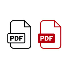 pdf file format, pdf document format icon