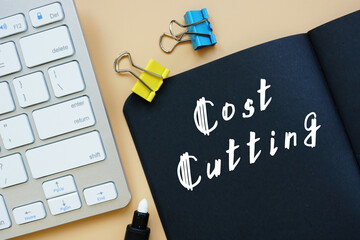 Business concept meaning Cost Cutting with phrase on the page.
