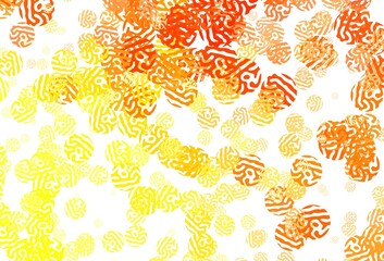 Light Red, Yellow vector pattern with random forms.