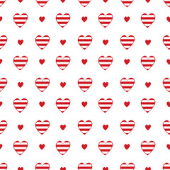 Seamless pattern with hearts . Vector illustration. Valentine's Day.	