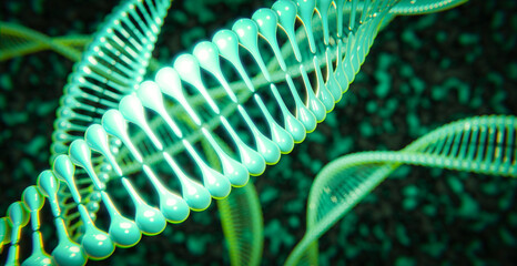 DNA Doppelhelix Protein: Konzept Genetik oder Mutation