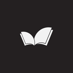 flat open book motion design logo vector