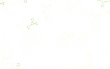 Light Green, Yellow vector background with forms of artificial intelligence.