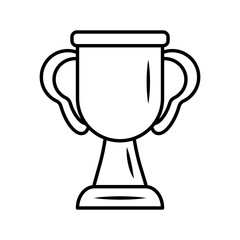 trophy cup award line style icon