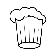 chef hat uniform accessory line style