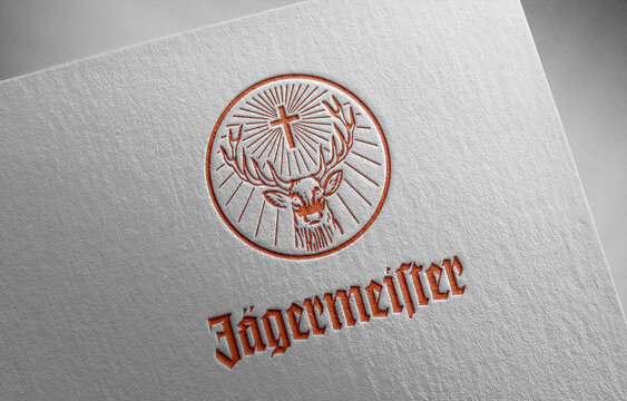 Jagermeister icon logo paper texture