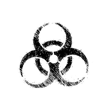 Grunge biohazard mark vector illustration