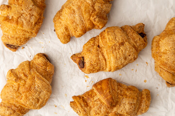 delicious homemade chocolate filled croissants
