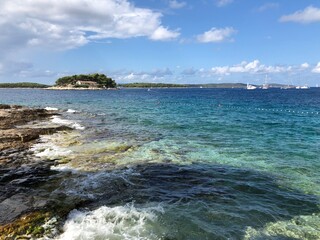 Hvar Insel und Stadt  Dalmatien Kroatien Adria Mittelmeer  