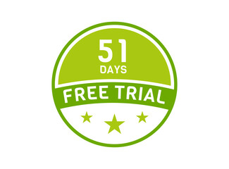 51 days free trial. 51 day Free trial badges