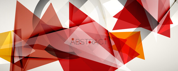 Geometric abstract background. Color triangle shapes. Vector illustration for covers, banners, flyers and posters and other designs