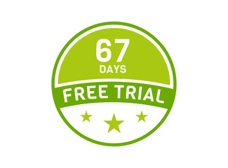 67 days free trial. 67 day Free trial badges